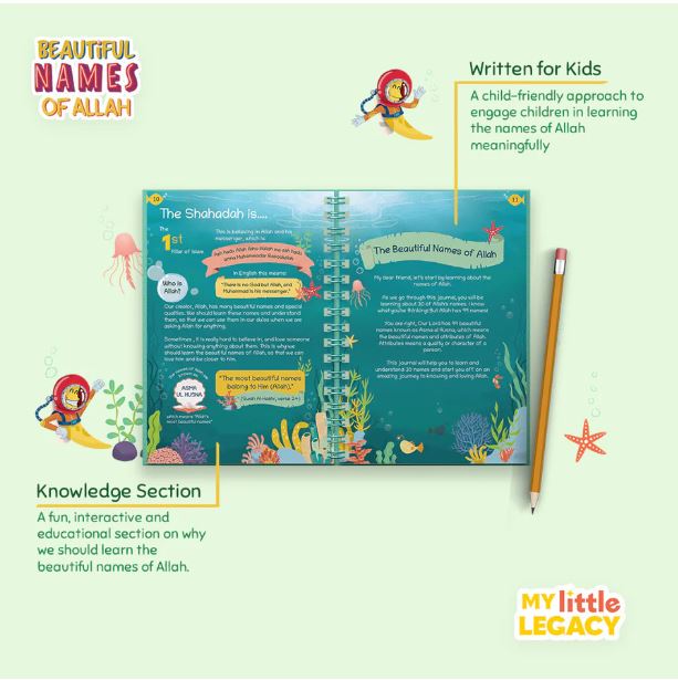 Beautiful Names of Allah: Kids Journal & Activity Book