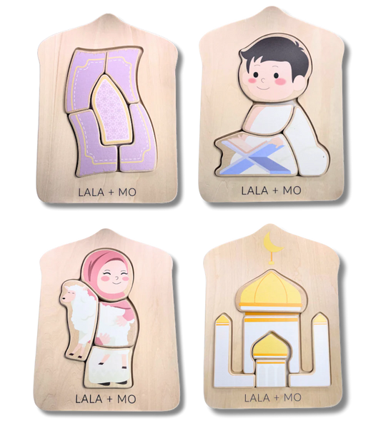 Set of 4 Chunky Block Puzzles