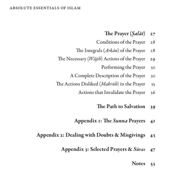 Absolute Essentials of Islam: Faith, Prayer, & the Path of Salvation According to the Hanafi School