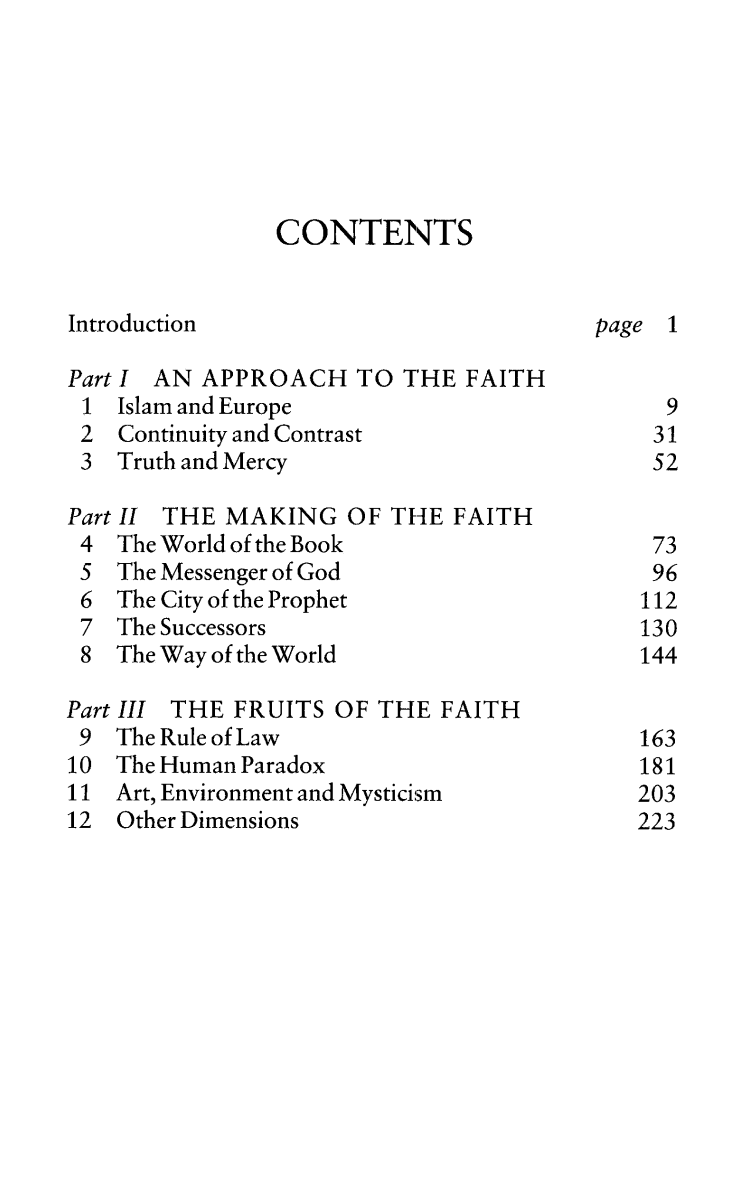 Islam and the Destiny of Man