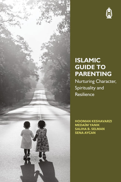 Book cover of 'Islamic Guide to Parenting' with two children walking on a road.