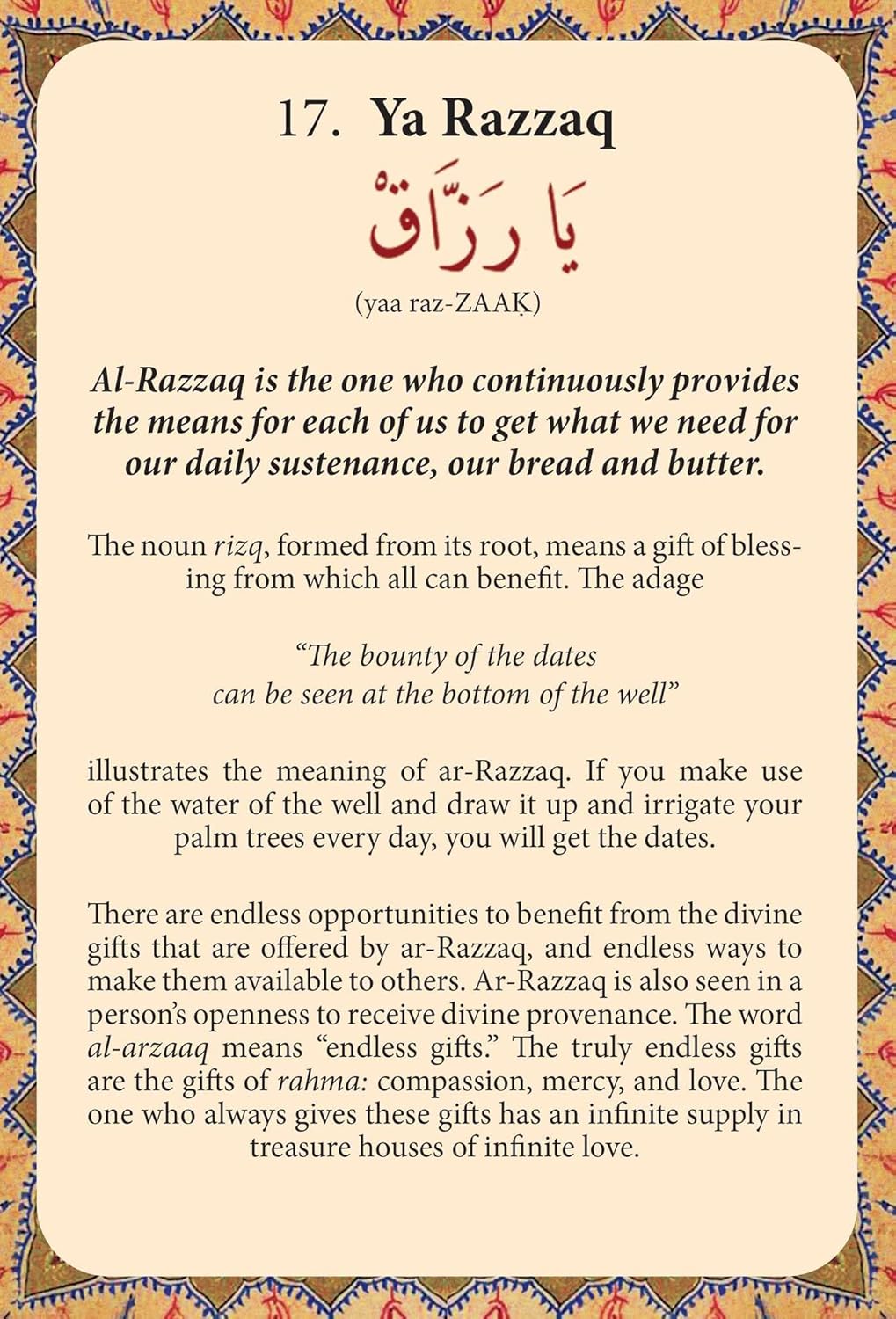 The 99 Beautiful Names of Allah (Oracle Cards)