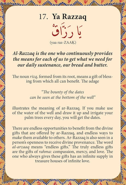 The 99 Beautiful Names of Allah (Oracle Cards)
