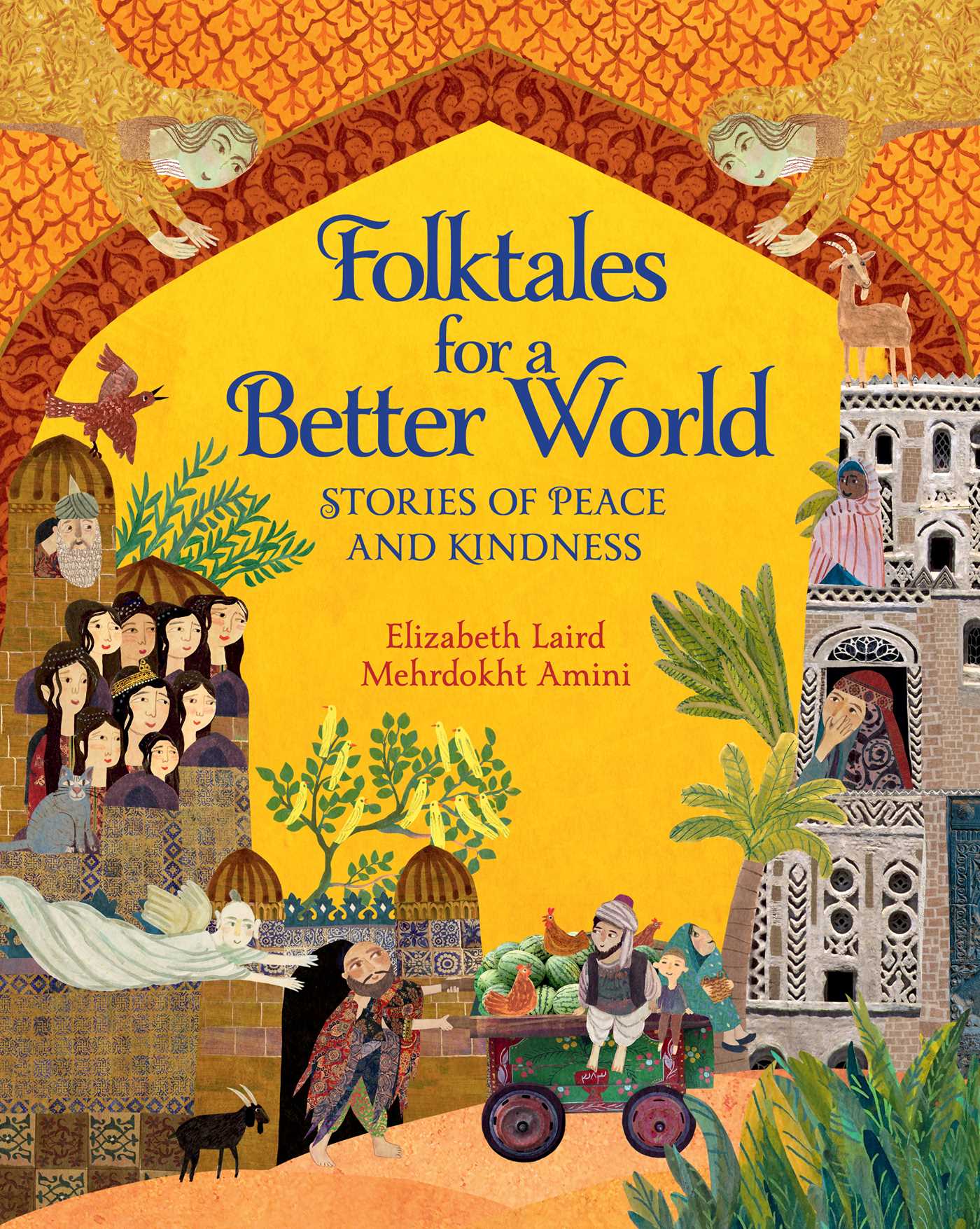 Book cover of 'Folktales for a Better World' with colorful illustrations and text.