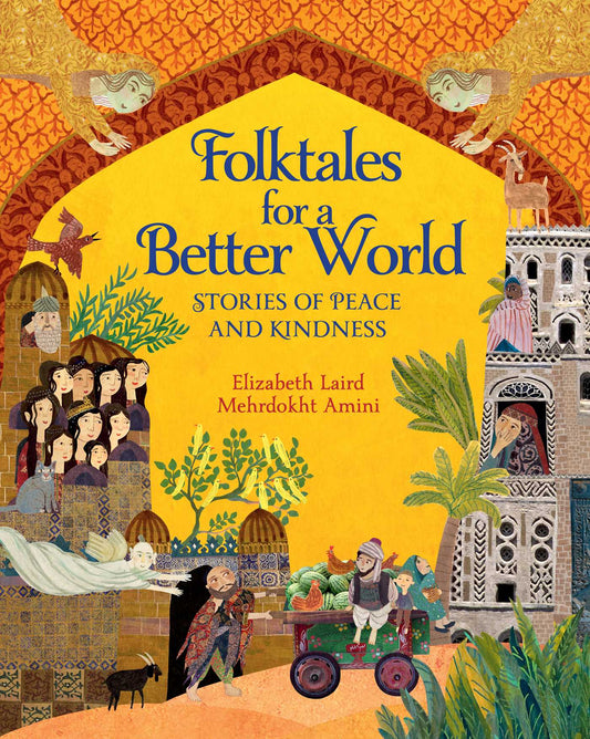 Book cover of 'Folktales for a Better World' with colorful illustrations and text.
