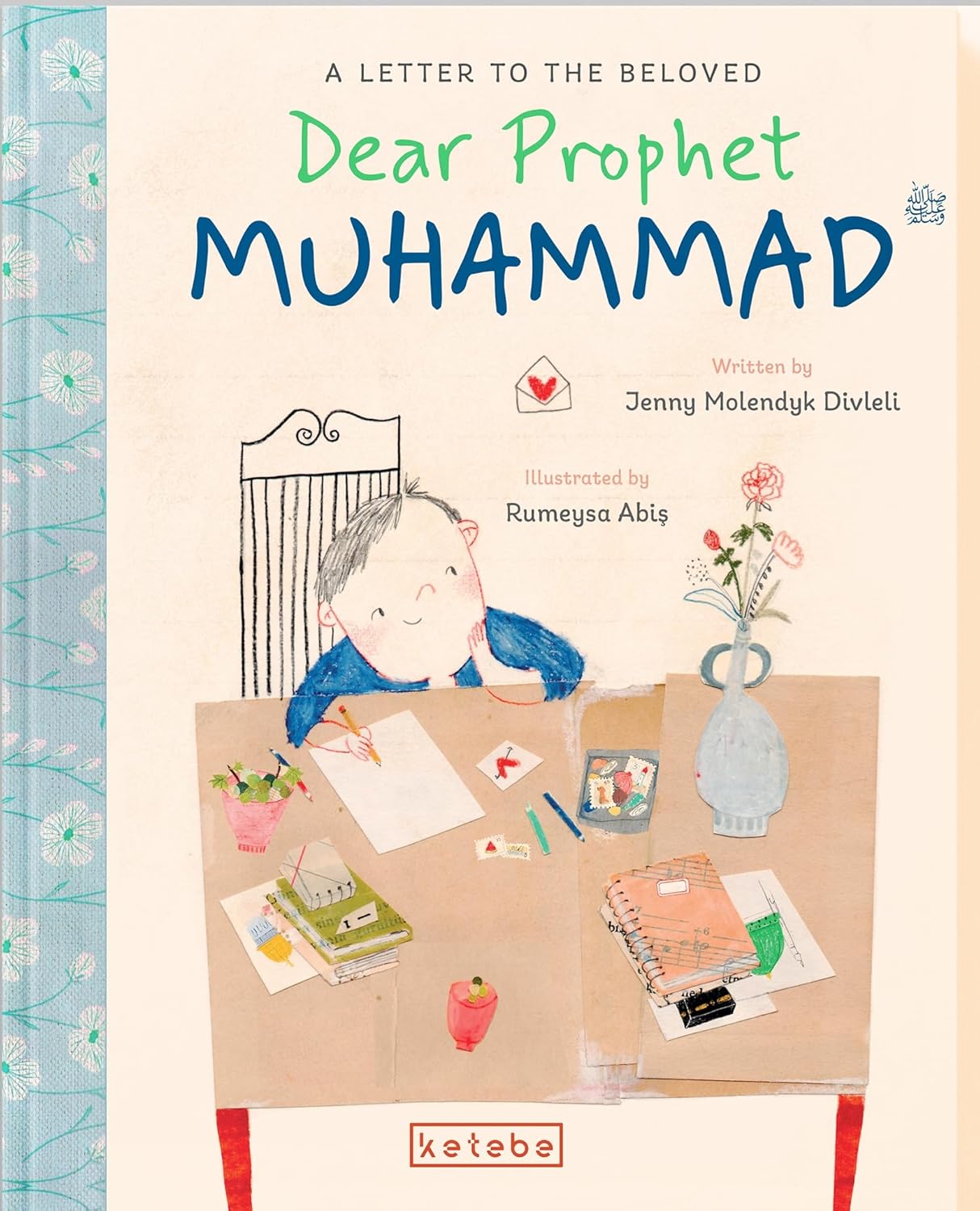 Child writing a letter to Propher Muhammad