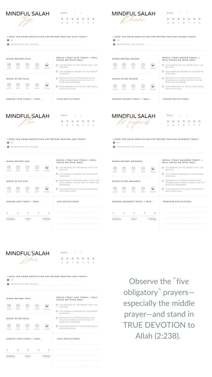 Mindful Salah Tracker