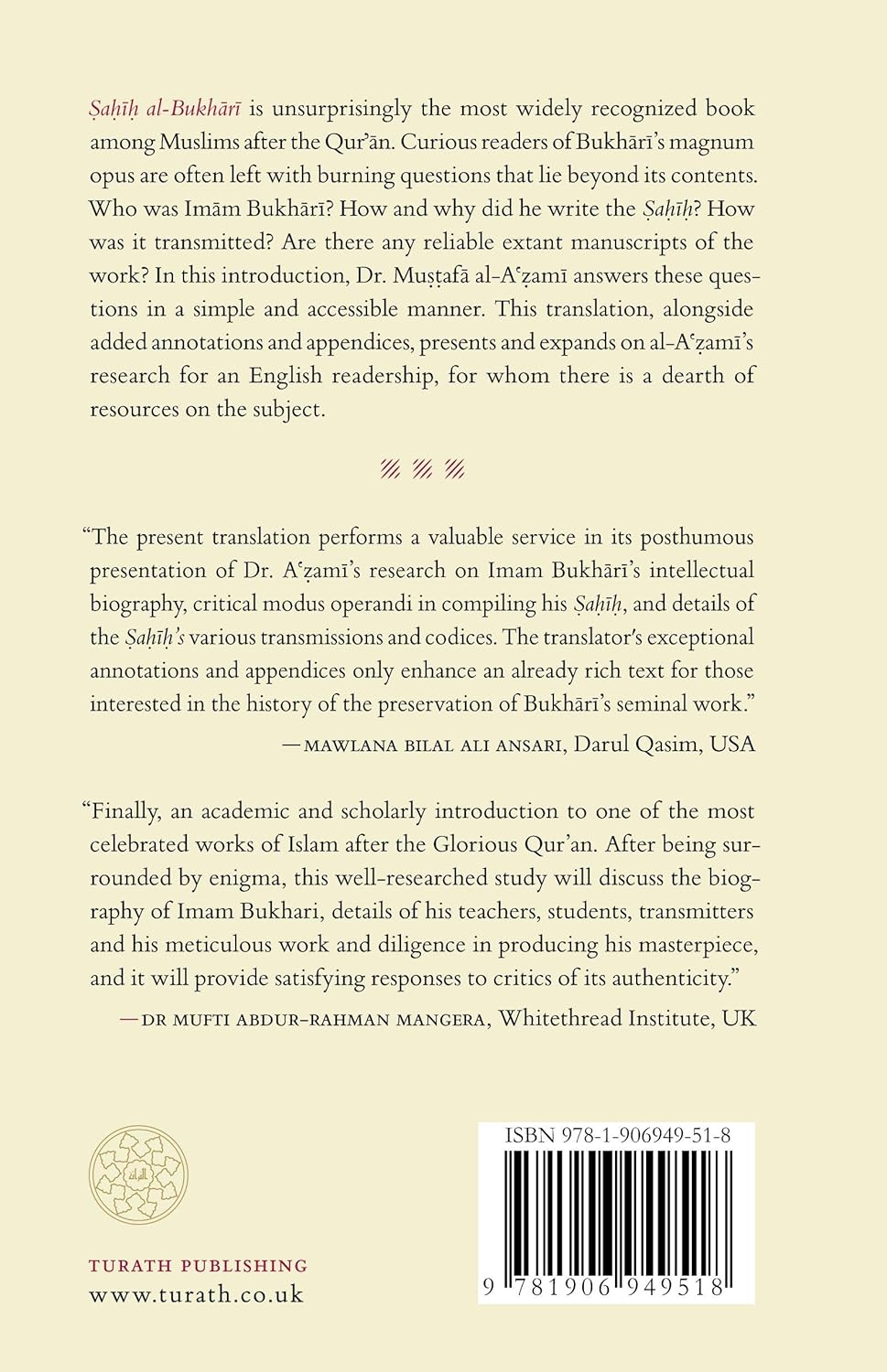 An Introduction to Sahih al-Bukhari: Author's Biography, Recensions and Manuscripts