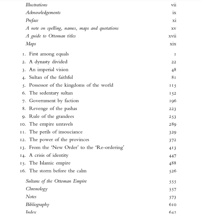 Table of Contents - Osman's Dream